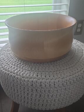 Williams Sonoma light brown wooden decorative bowl